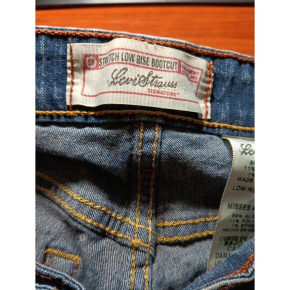 Levi Strauss Jeans Stretch Low Rise Bootcut Misses 4 Medium Wash Blue - Picture 11 of 12